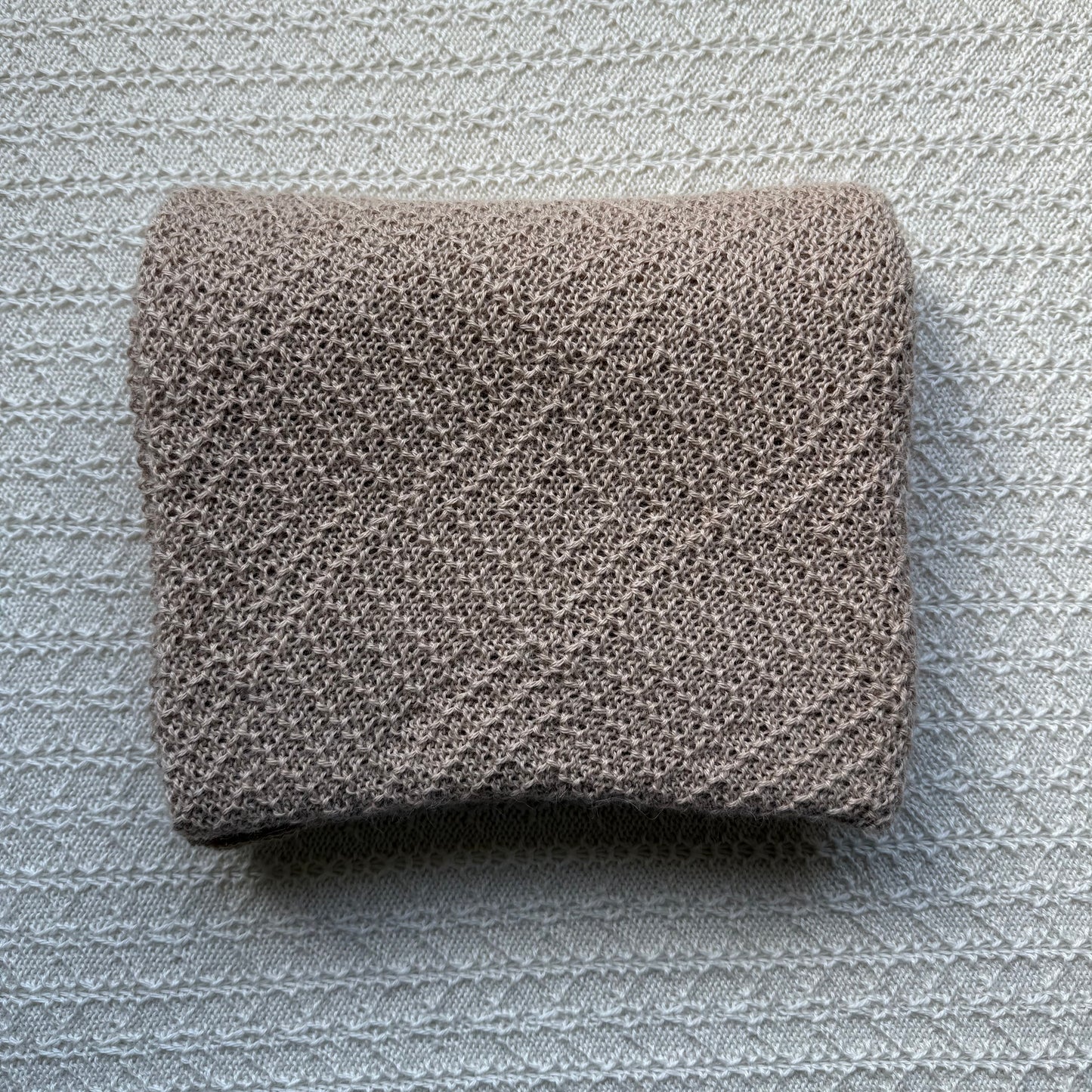 Tan alpaca willow blanket
