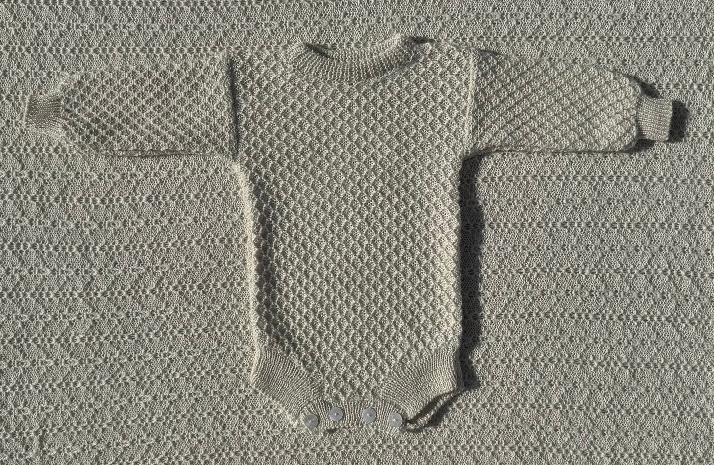 Quinn Alpaca Newborn Baby Long Arm Romper