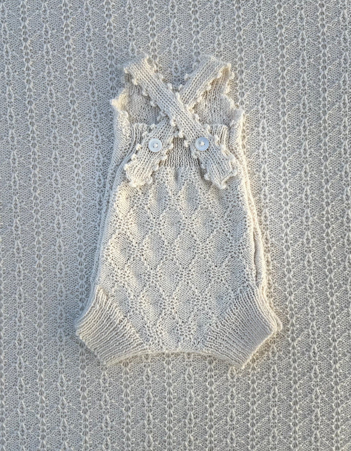 Lillian alpaca newborn romper back