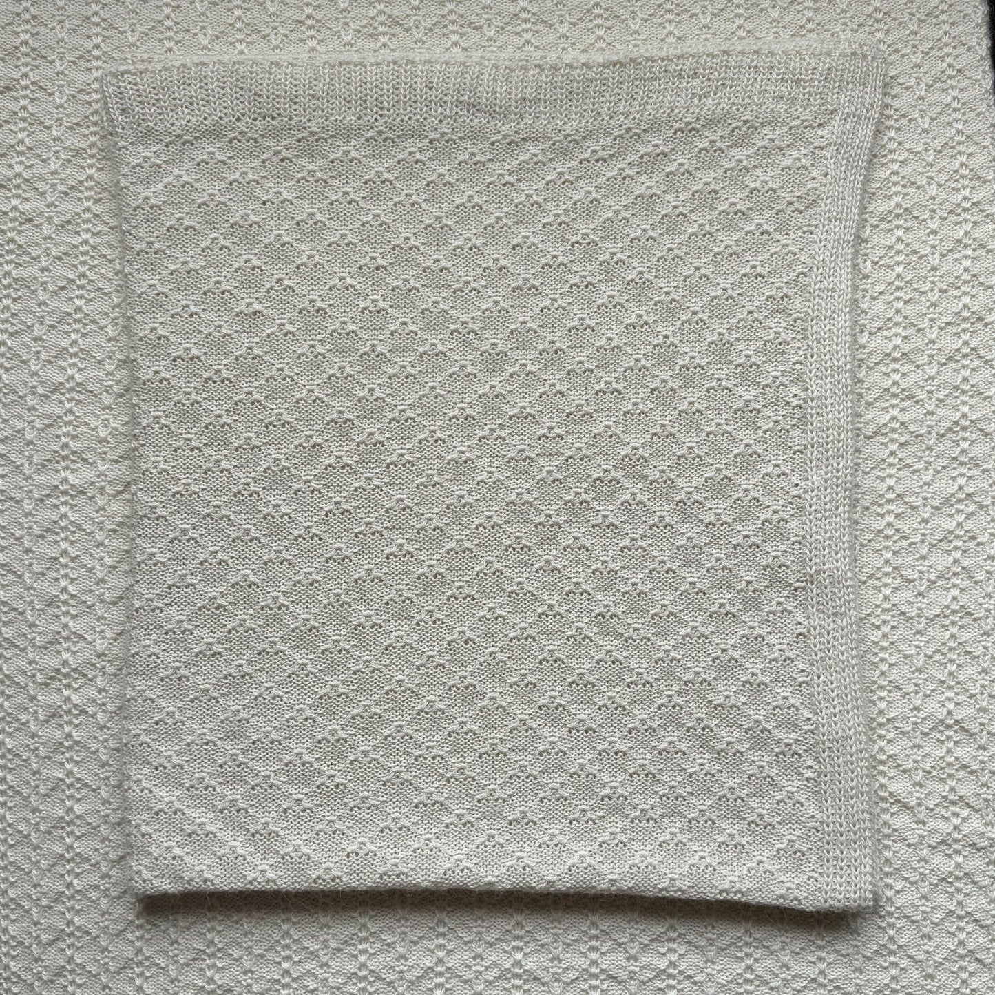 Ada natural white alpaca blanket