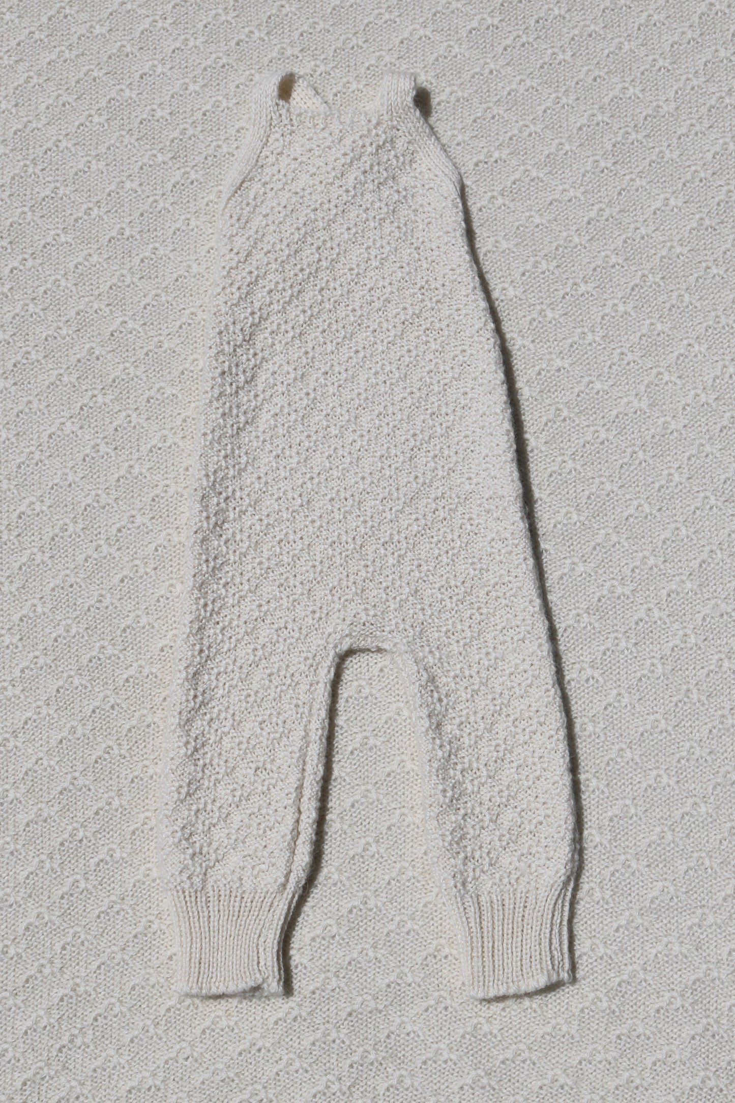 Hannah ivory alpaca newborn overalls front
