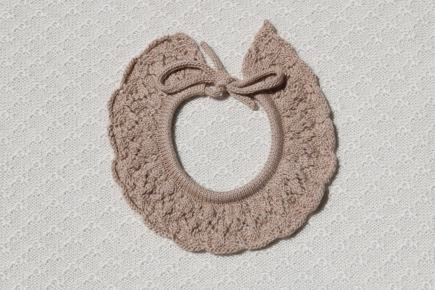 Tan alpaca lace skirt