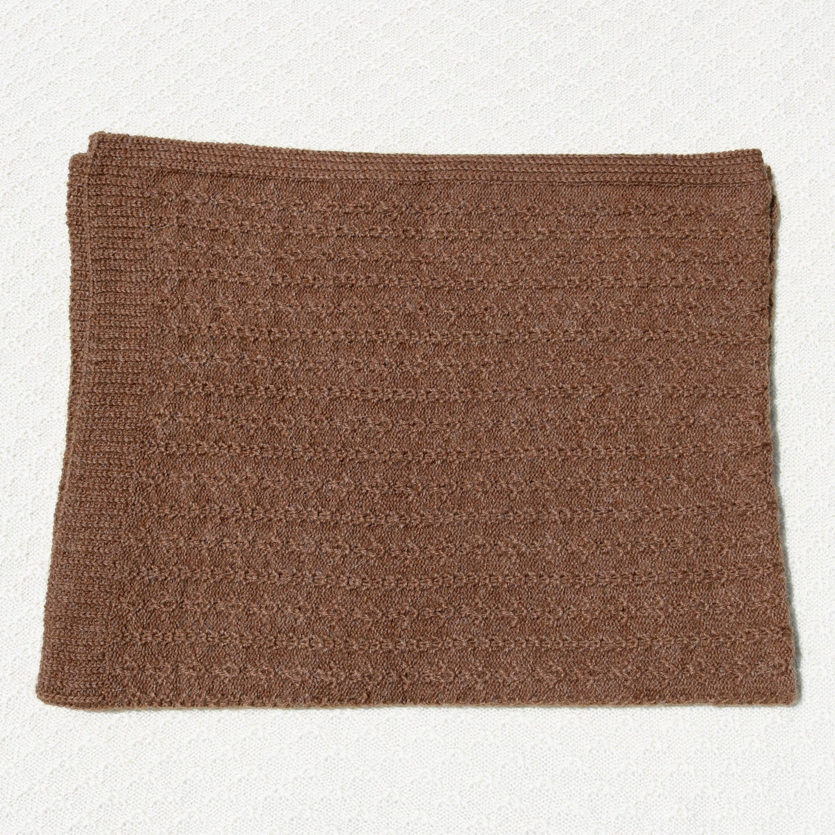 Wren chocolate alpaca blanket - Warm & Cosy Knits