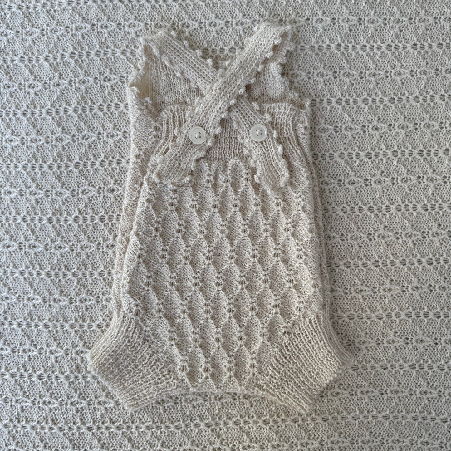 Nellie baby alpaca newborn romper back