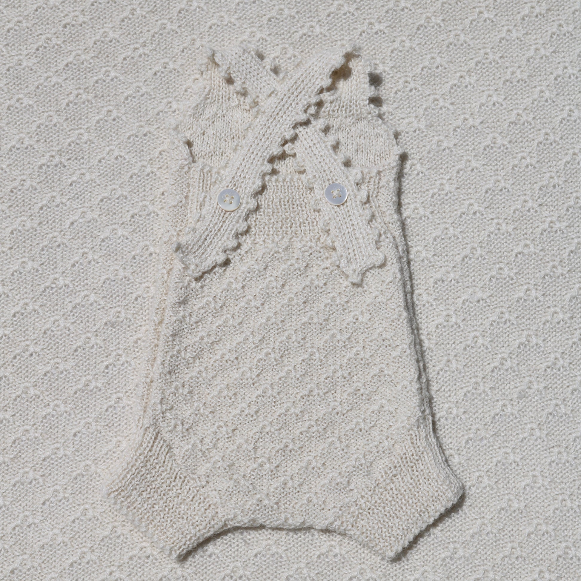 Ada ivory alpaca newborn bloomers with crochet straps back