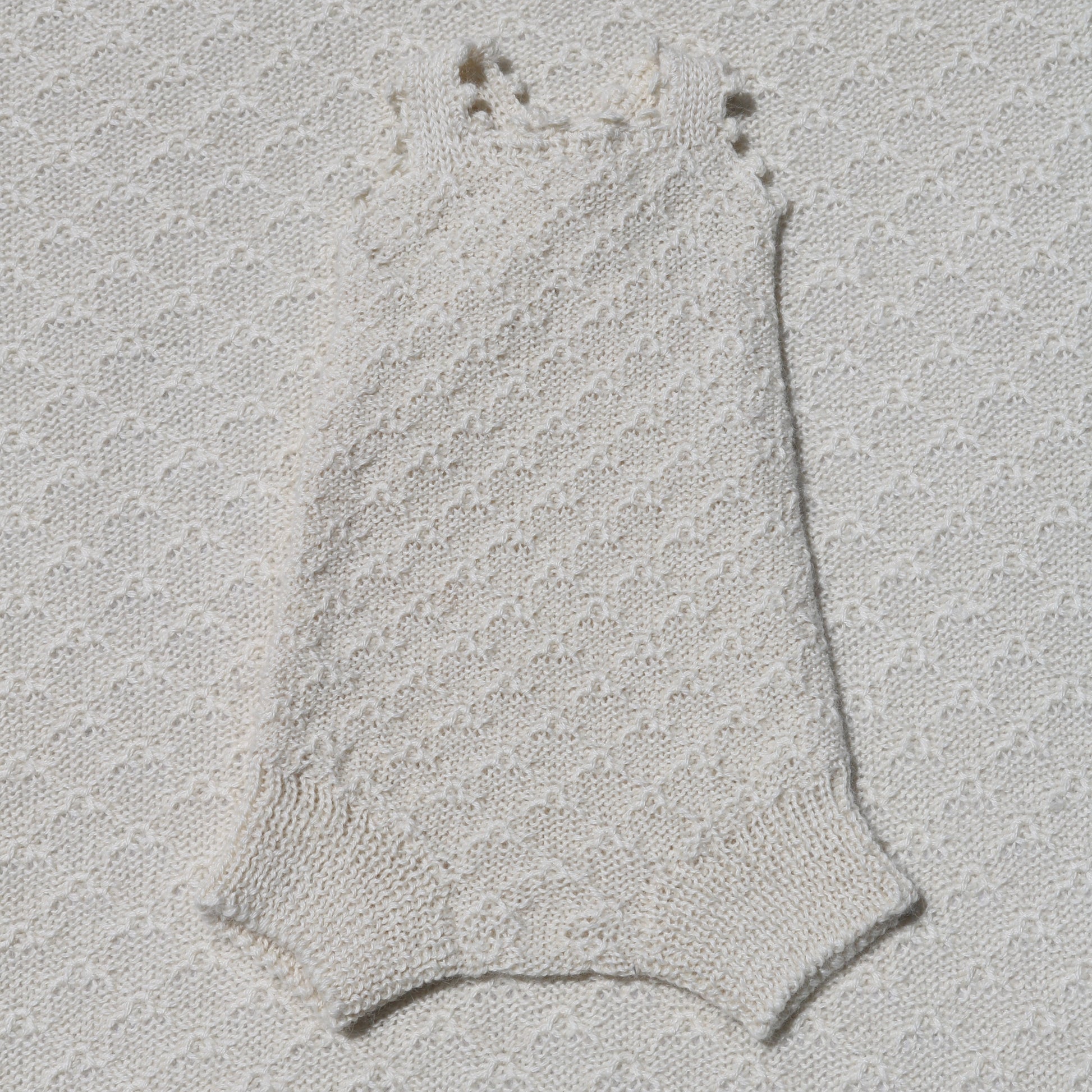 Ada ivory alpaca newborn bloomers with crochet straps front