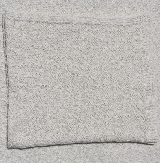 Aurora ivory alpaca blanket