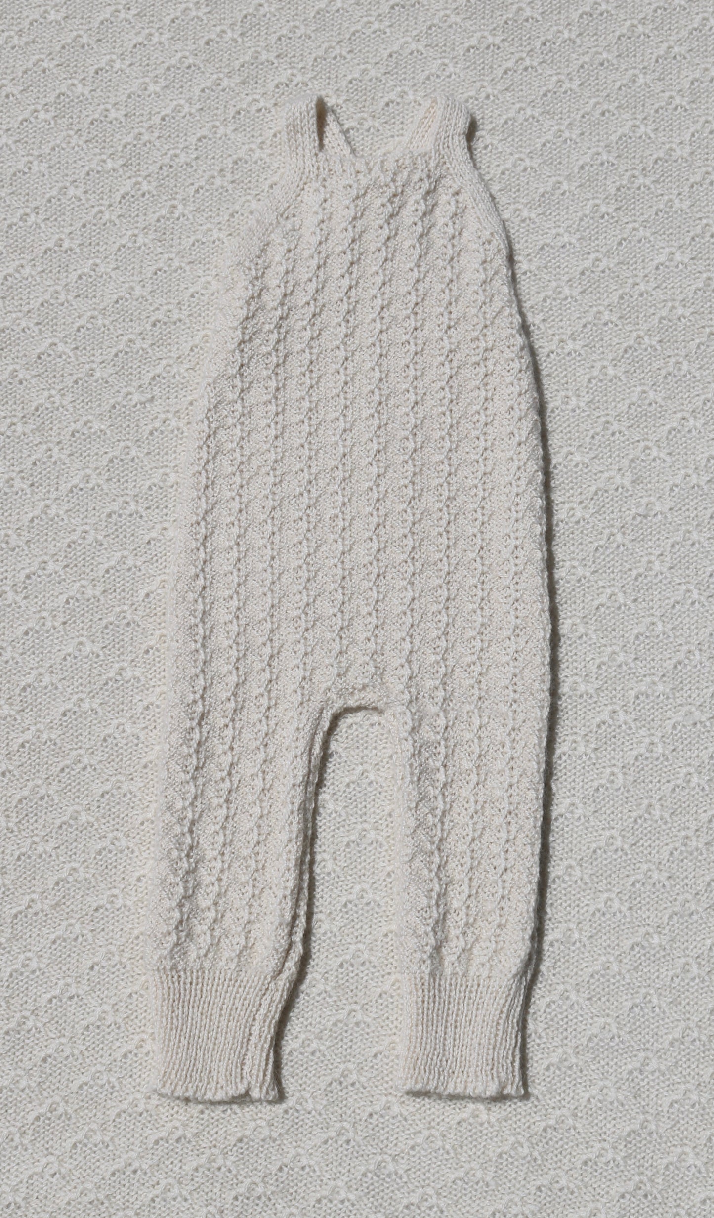 Ezra ivory alpaca newborn overalls front