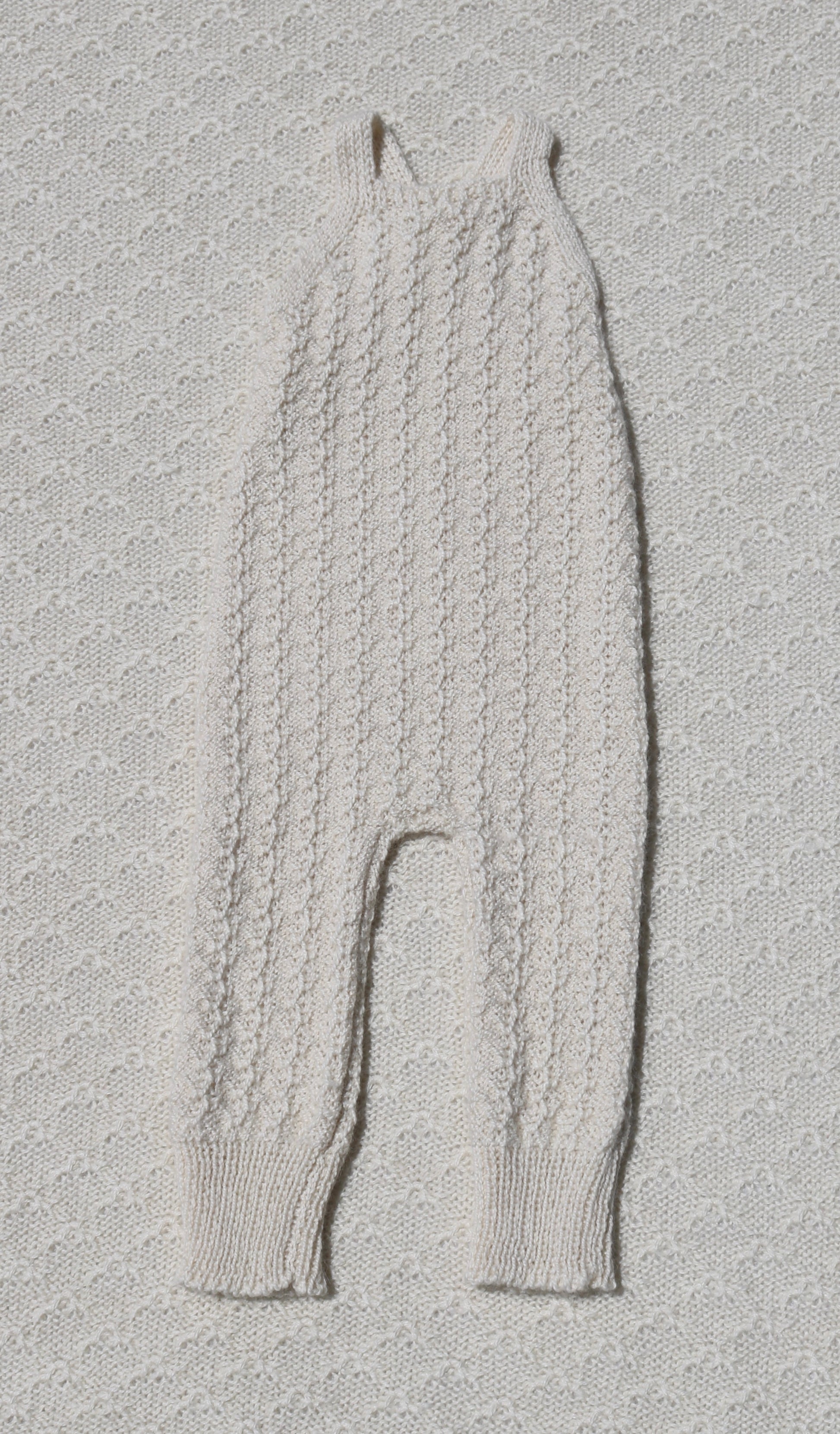 Ezra ivory alpaca newborn overalls front