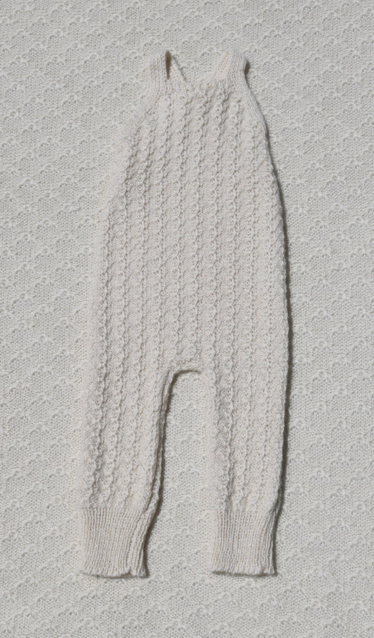 Ezra ivory alpaca newborn overalls front