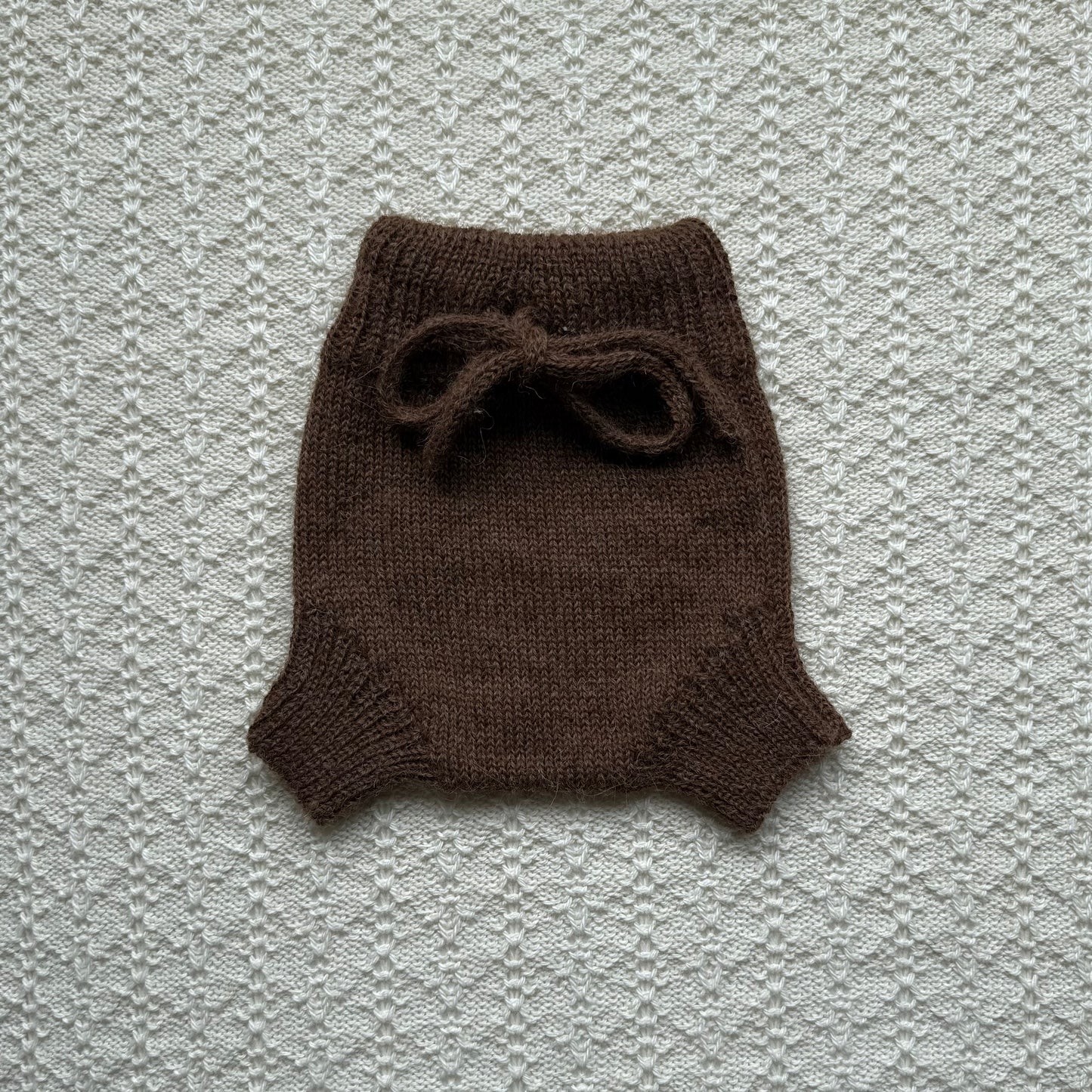 Chocolate Poppy Alpaca Newborn Bloomers