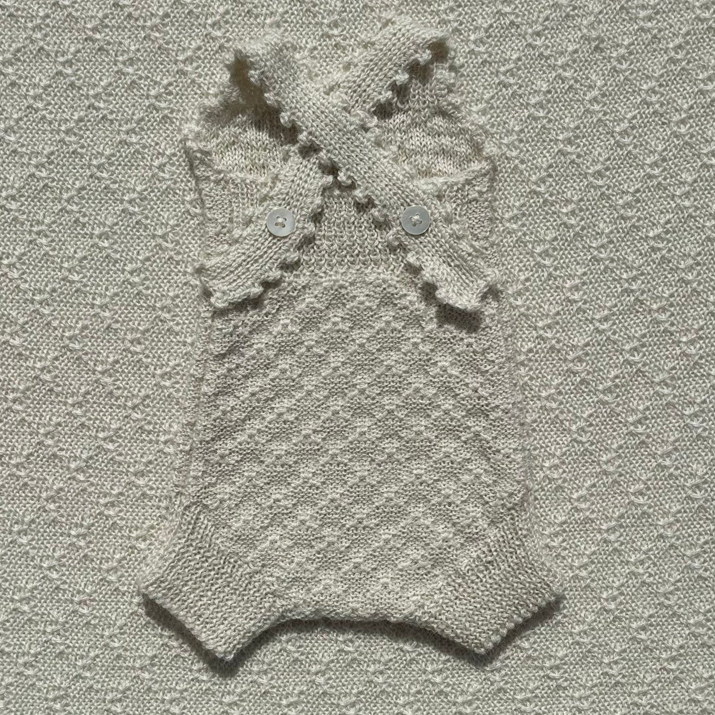 Ada alpaca romper crochet strap back