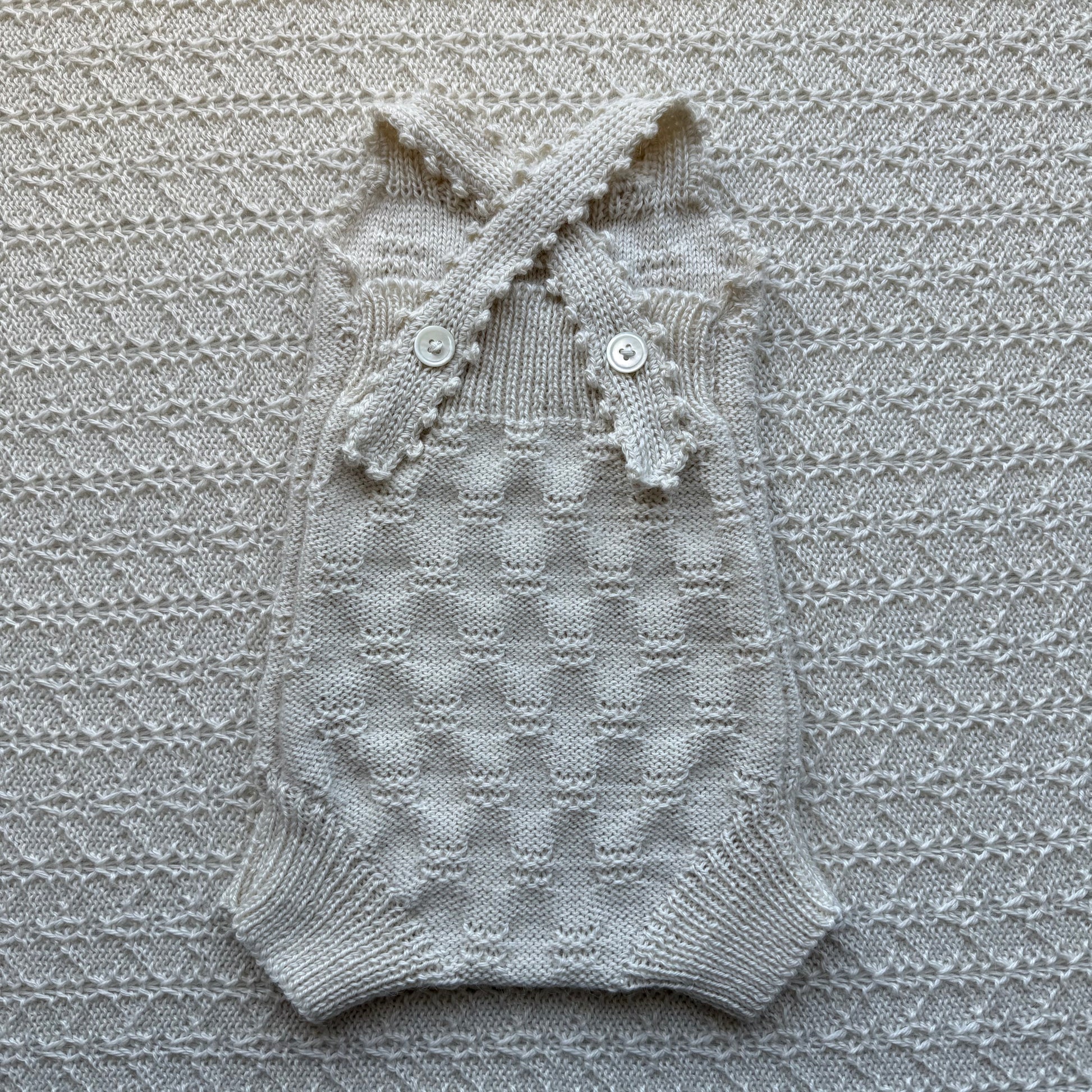 Charlie newborn alpaca romper back