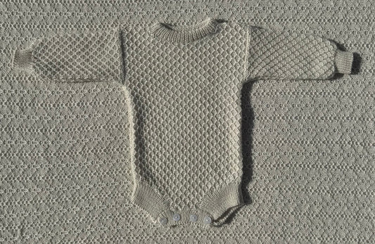 Quinn Alpaca Newborn Baby Long Arm Romper