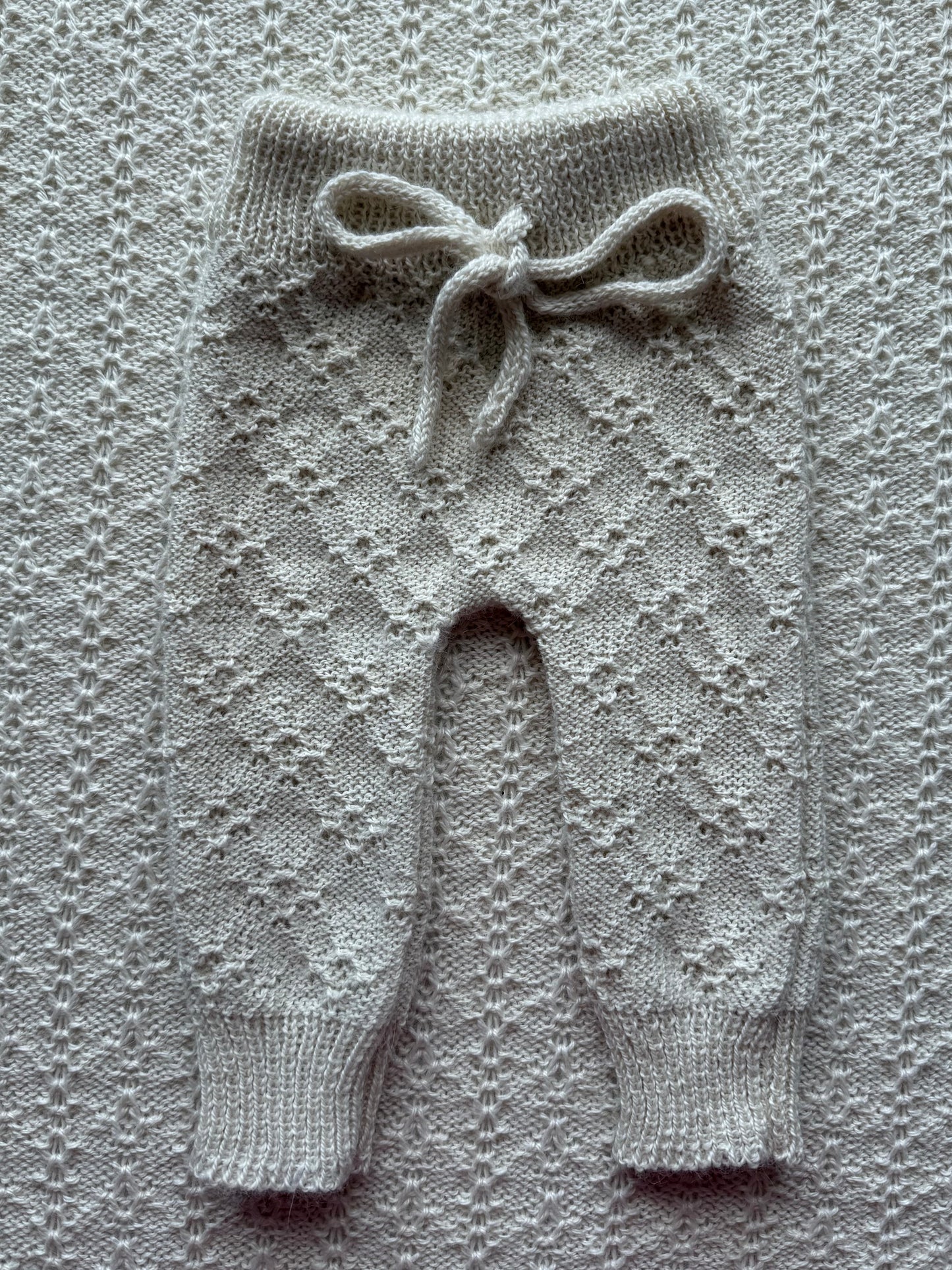 Ava pattern alpaca newborn baby pants