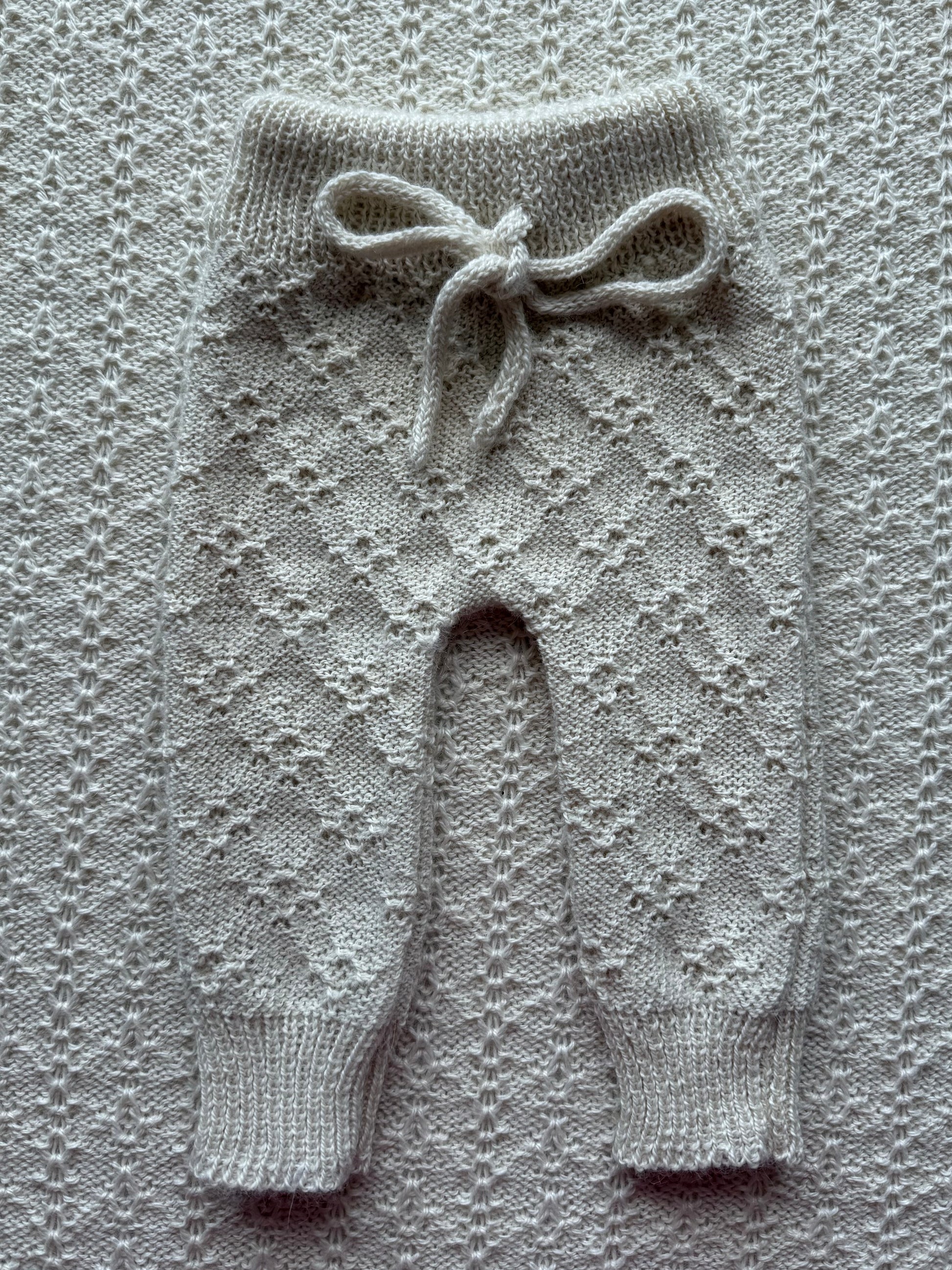 Ava pattern alpaca newborn baby pants