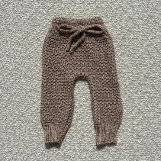 Tan Eddie baby alpaca newborn pants