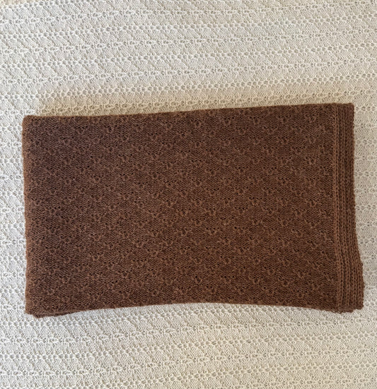 Chocolate Ada alpaca blanket