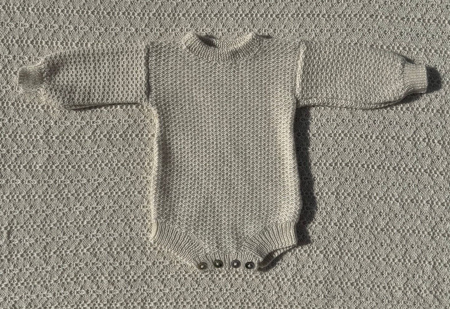Eddie Alpaca Newborn Baby Long Arm Romper