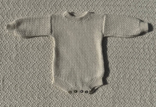 Eddie Alpaca Newborn Baby Long Arm Romper