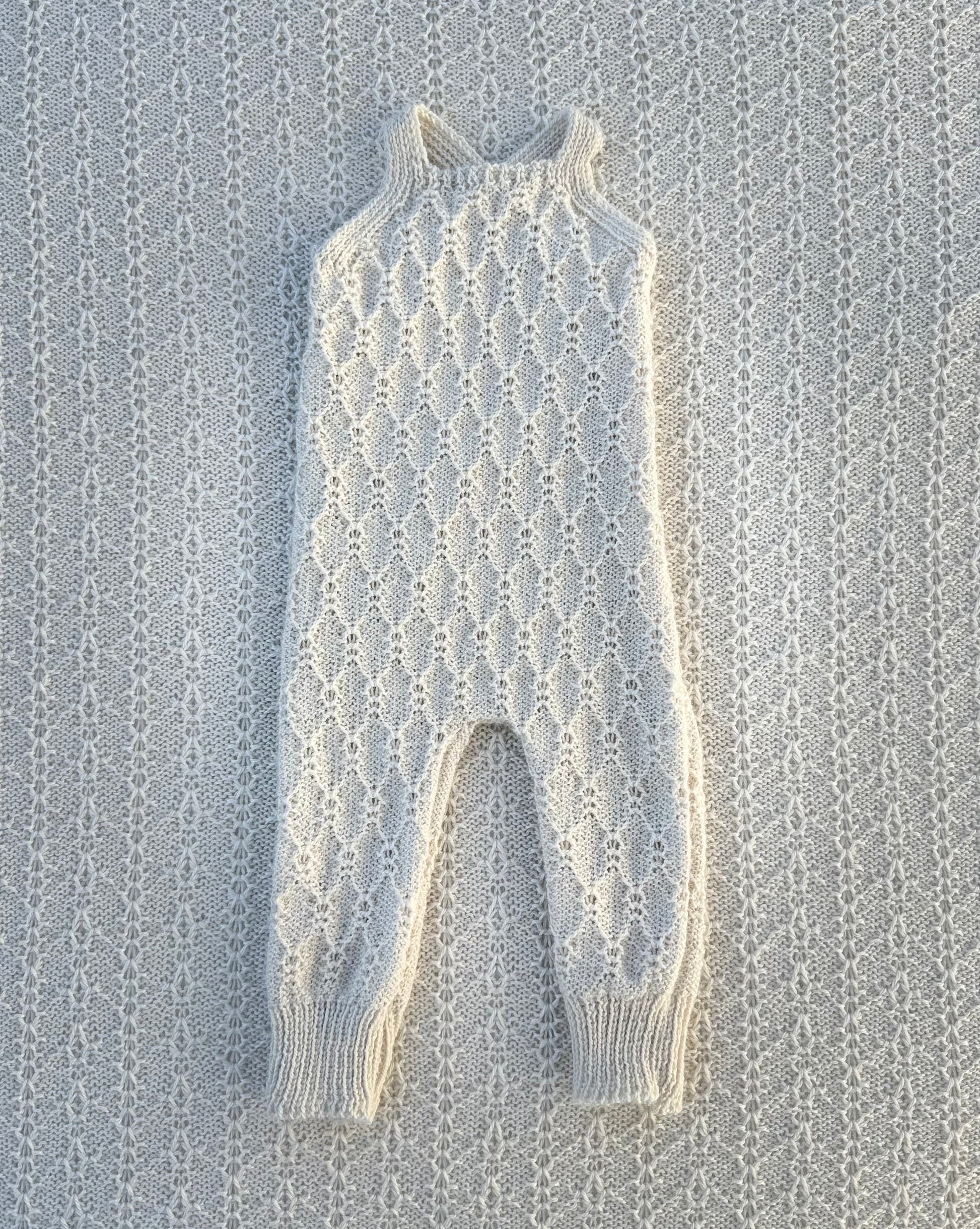 Nellie newborn alpaca overalls front