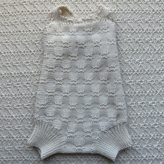 Charlie newborn alpaca romper front