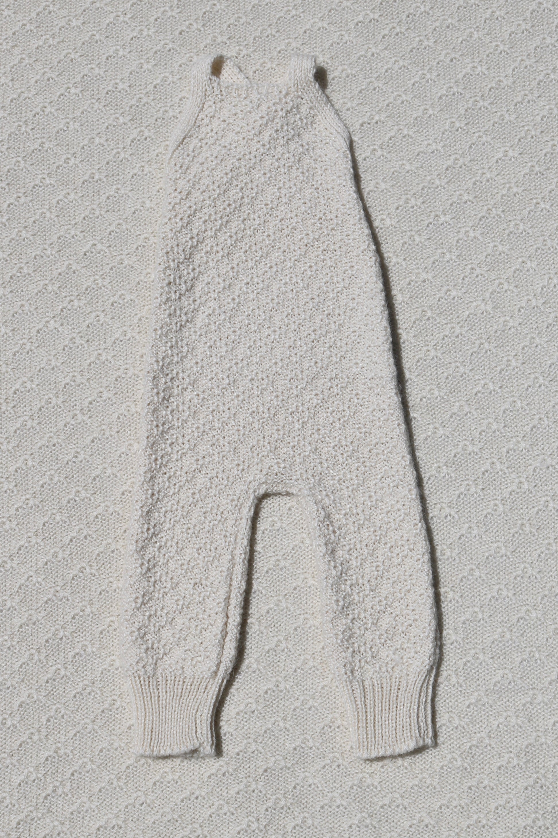 Hannah ivory alpaca newborn overalls front