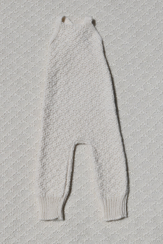 Hannah ivory alpaca newborn overalls front