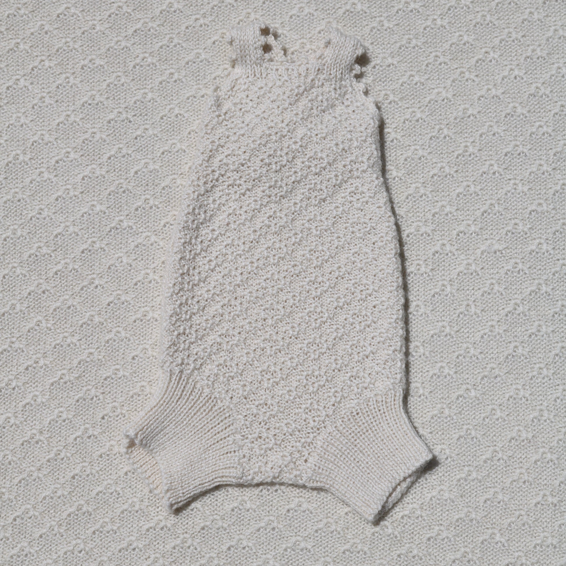 Hannah ivory newborn alpaca romper front