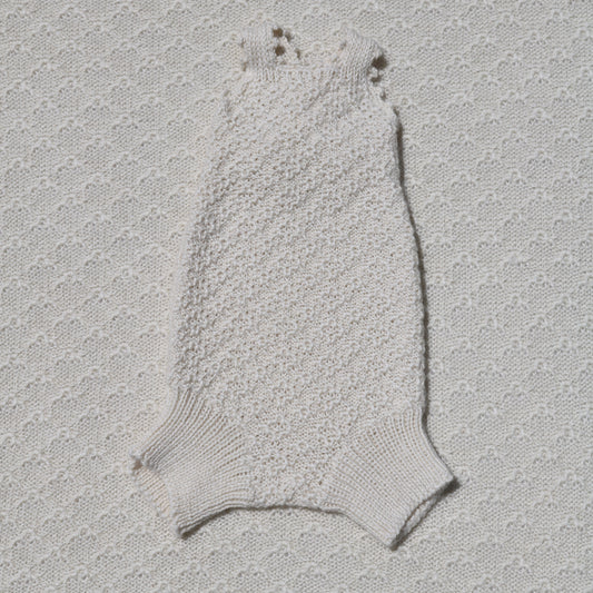Hannah ivory newborn alpaca romper front