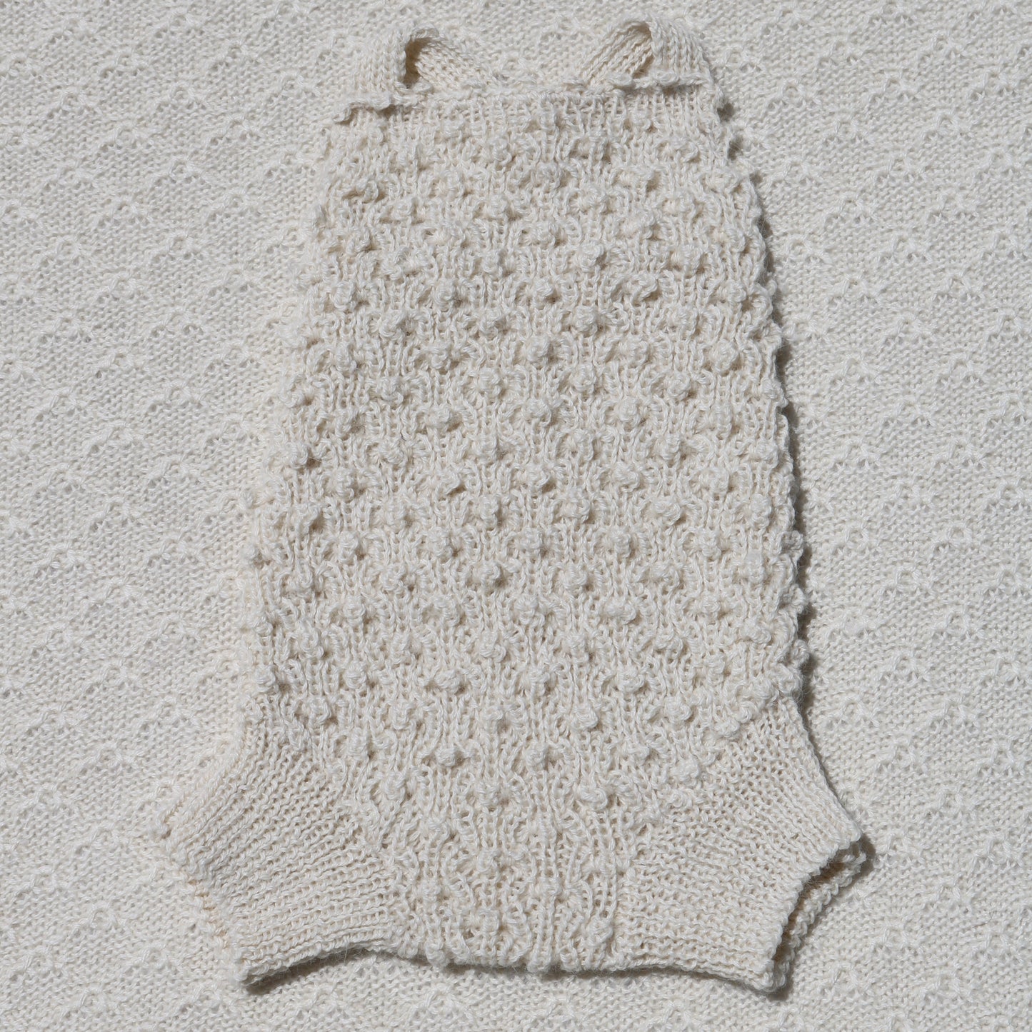 Ivy ivory alpaca romper front