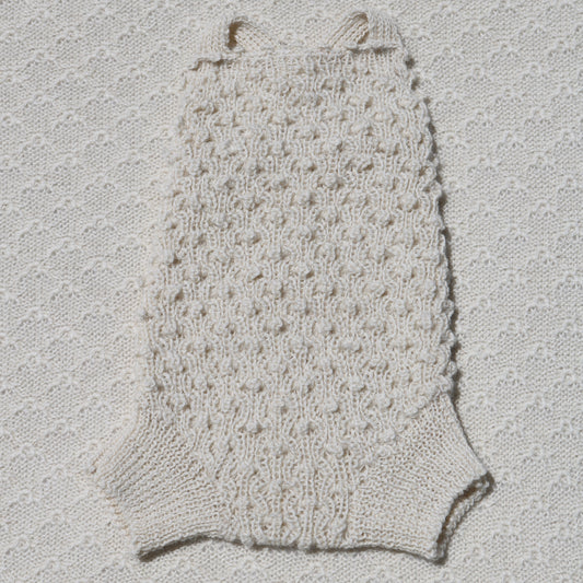 Ivy ivory alpaca romper front
