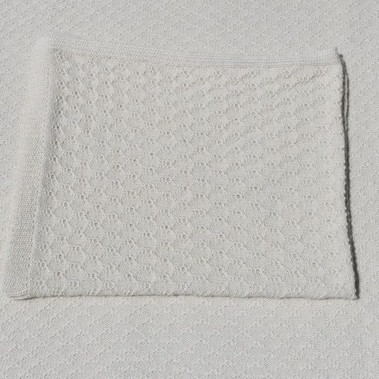Nellie ivory alpaca blanket
