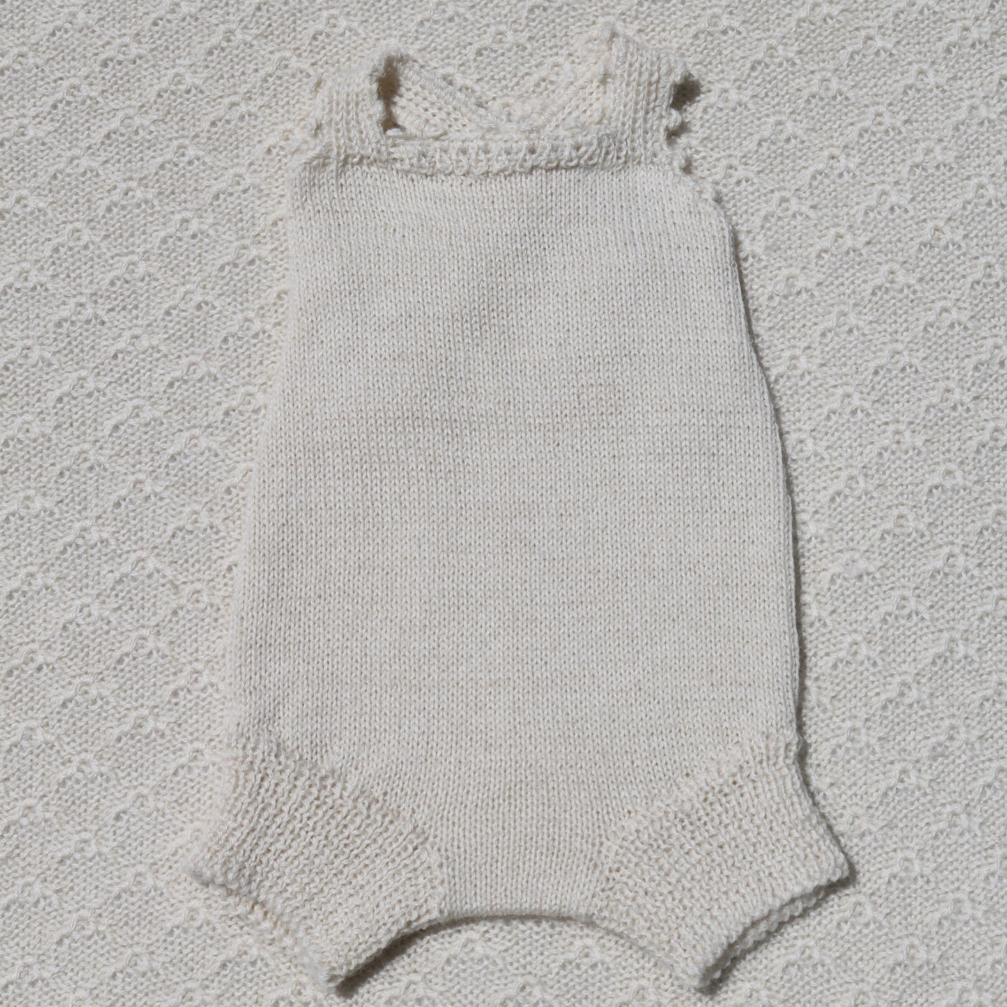 Poppy ivory alpaca newborn romper front