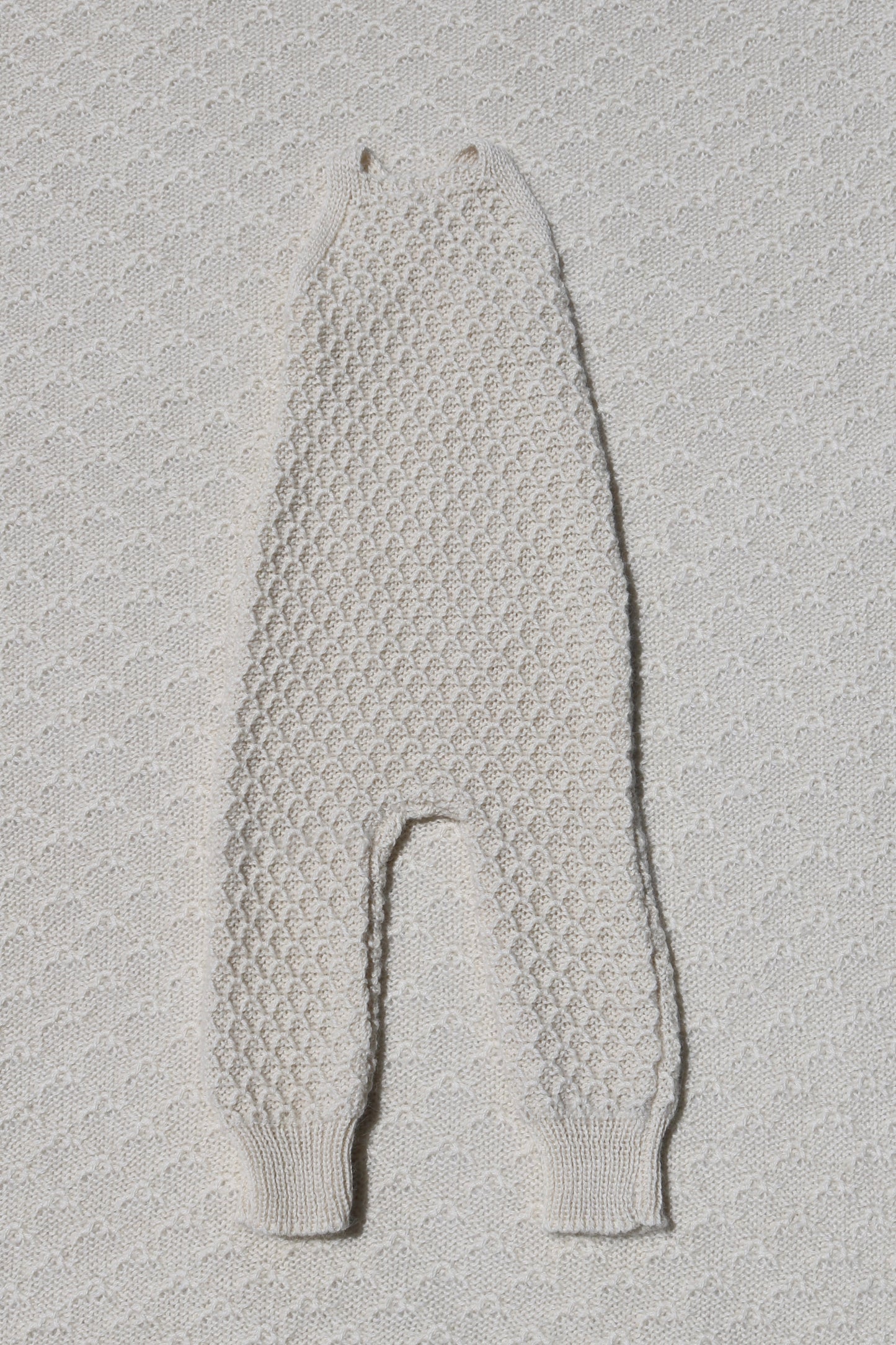 Quinn ivory alpaca newborn overalls front