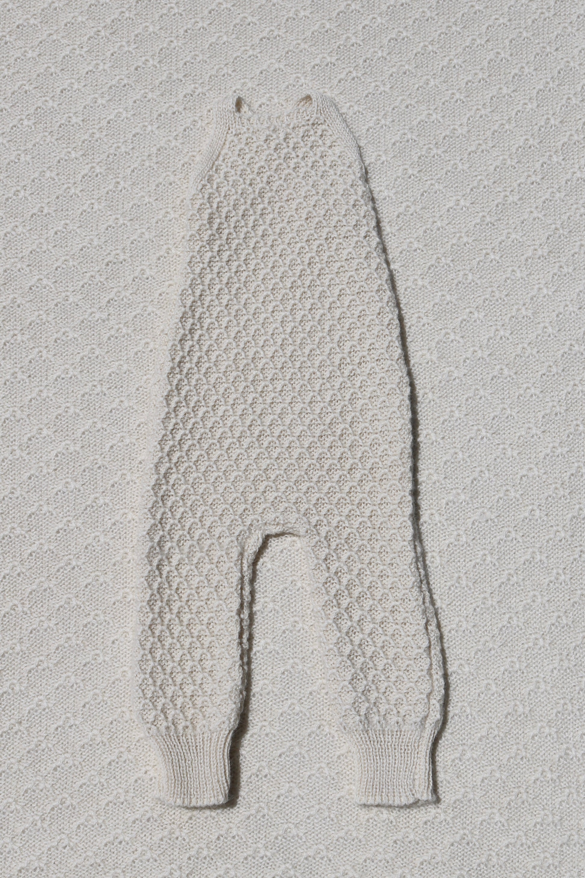 Quinn ivory alpaca newborn overalls front