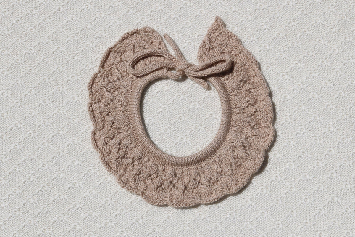 Tan alpaca Newborn Lace Skirt - Warm & Cosy KnitsAlpaca newborn romper