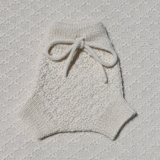 Hannah Alpaca Newborn Baby Bloomers with Tie - Warm & Cosy KnitsAlpaca newborn bloomers