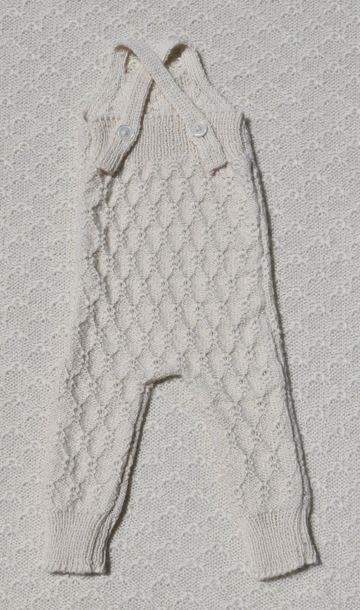 Nellie Newborn Baby overalls back - Warm & Cosy KnitsAlpaca newborn baby overalls