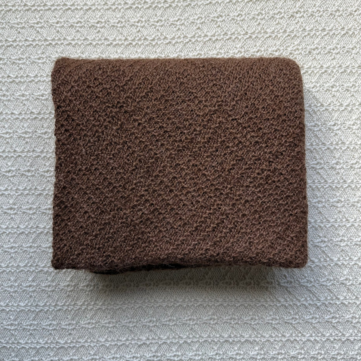 Chocolate Willow alpaca blanket - Warm & Cosy Knits
